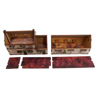 WW2 Normandy Homestead w. Stable (PREPAINTED)