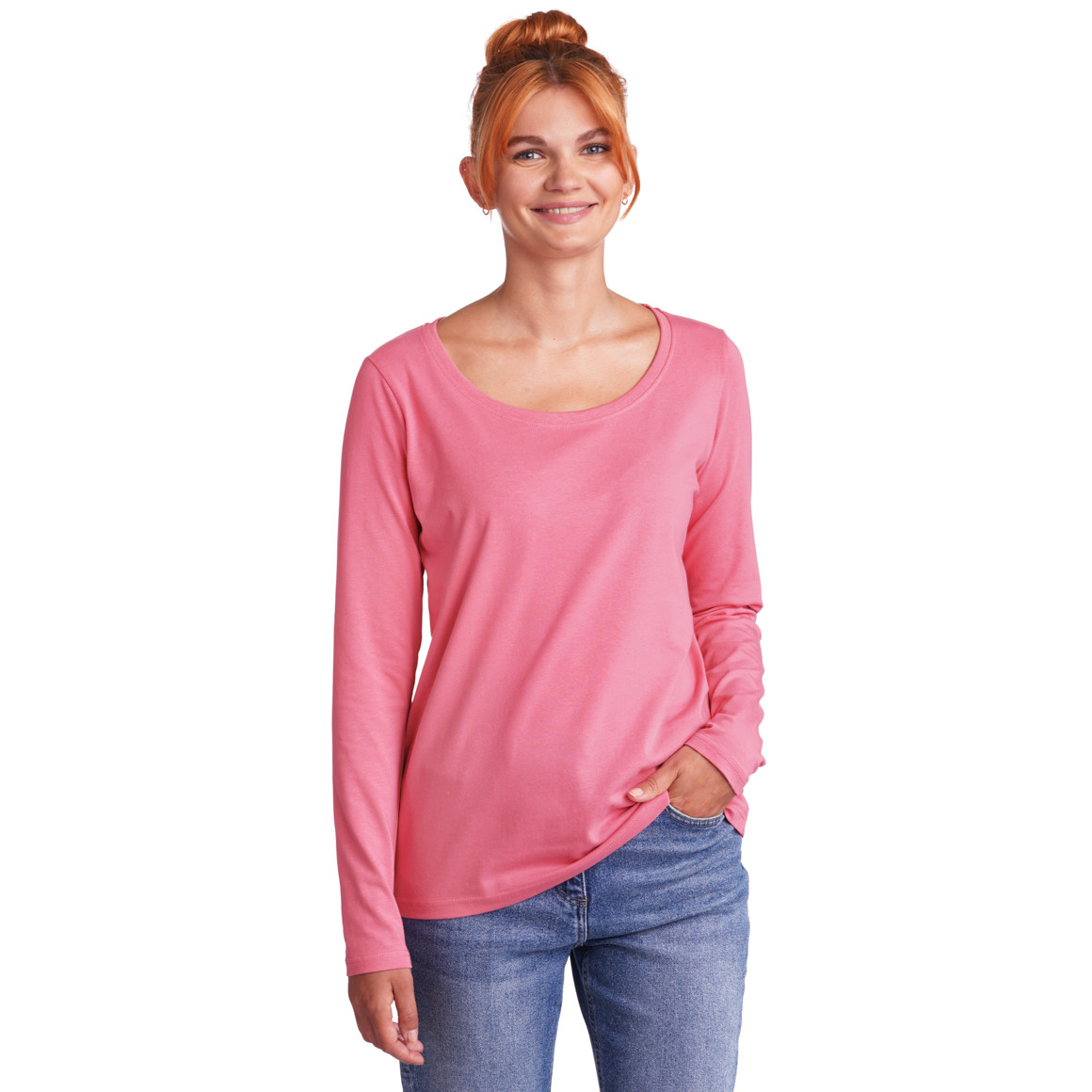 2 Damen Langarmshirts im Basic-Style