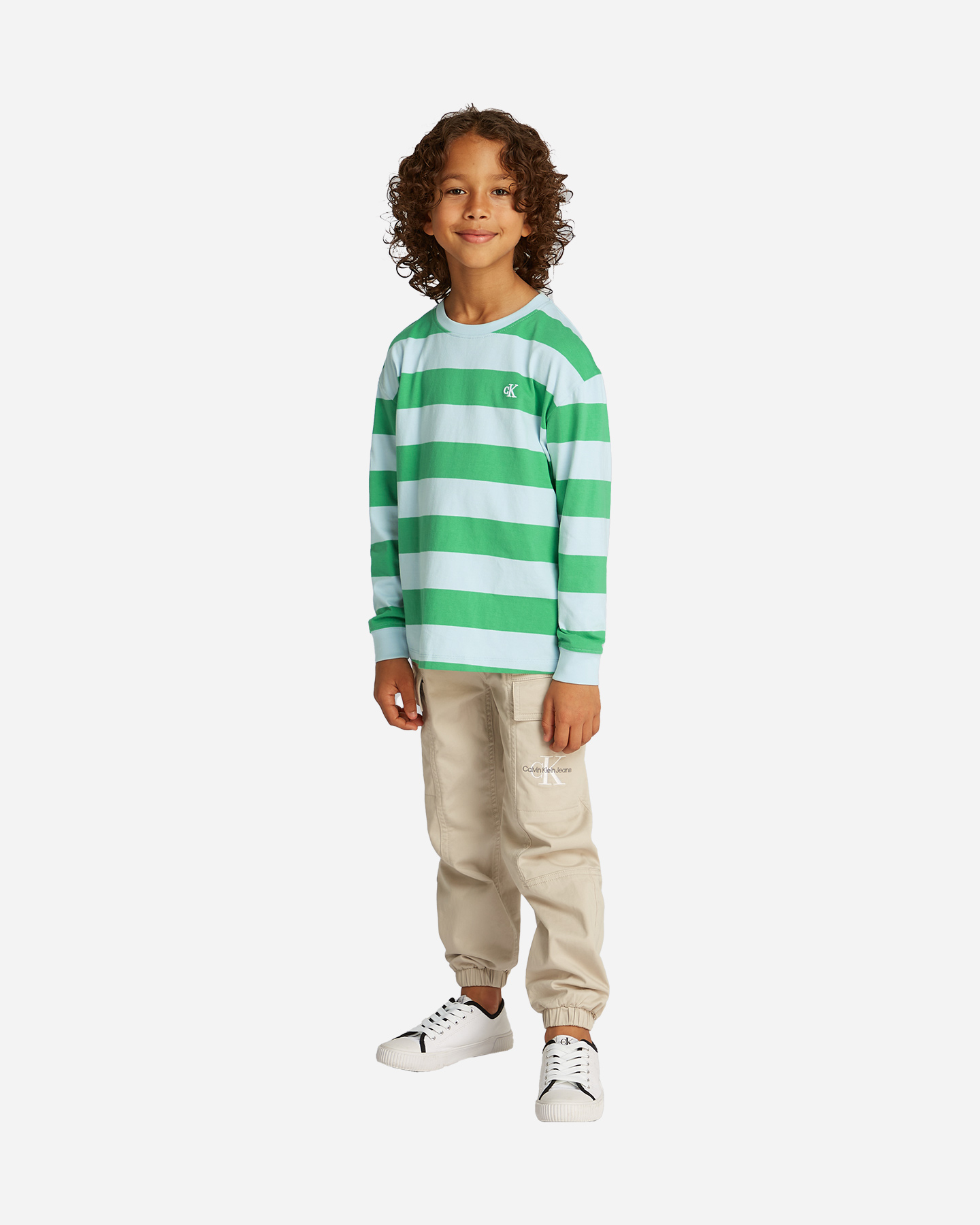 Tričko Calvin Klein Jeans Striped Jr IB0IB02357-0A5