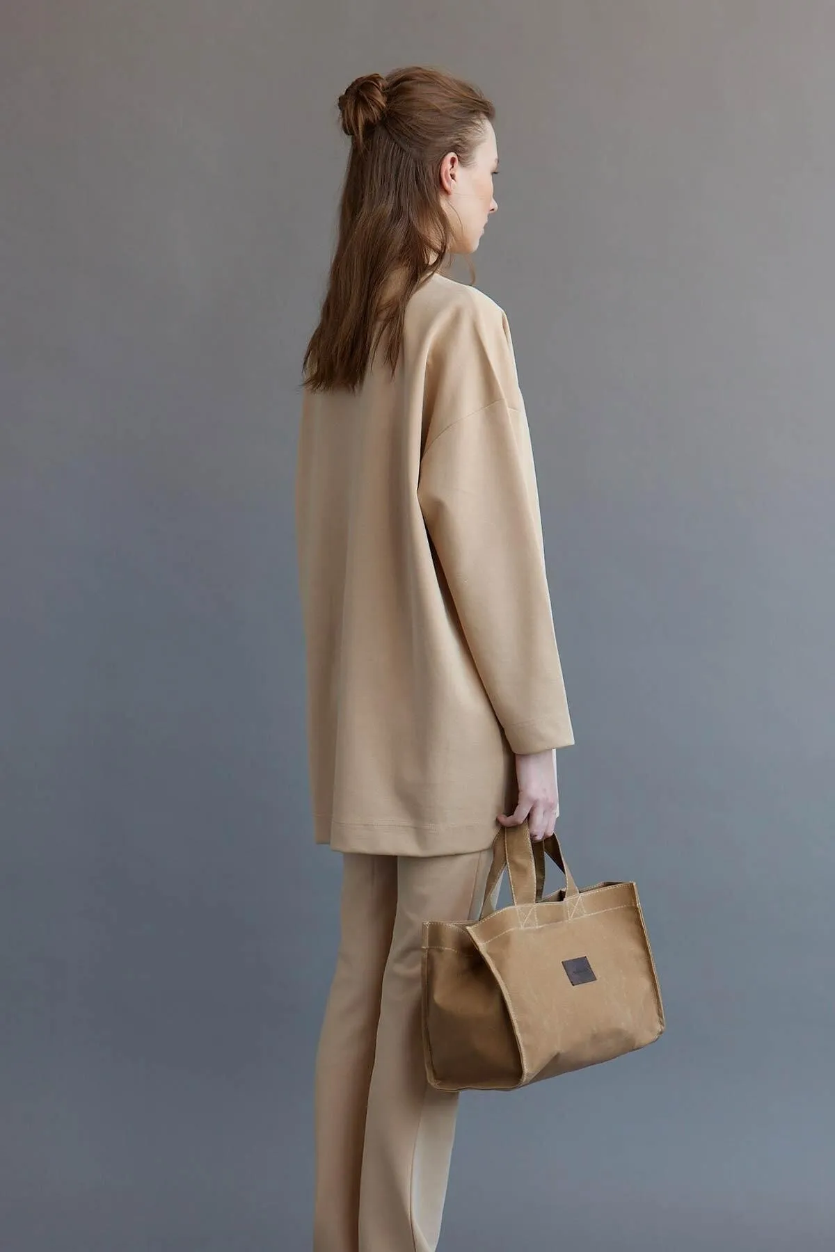 Manuka  Kleine Canvas-Tasche Camel mit Wascheffekt