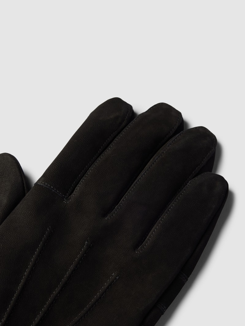 Lederhandschuhe mit verstellbarem Riegel Modell 'THIN' in schwarz