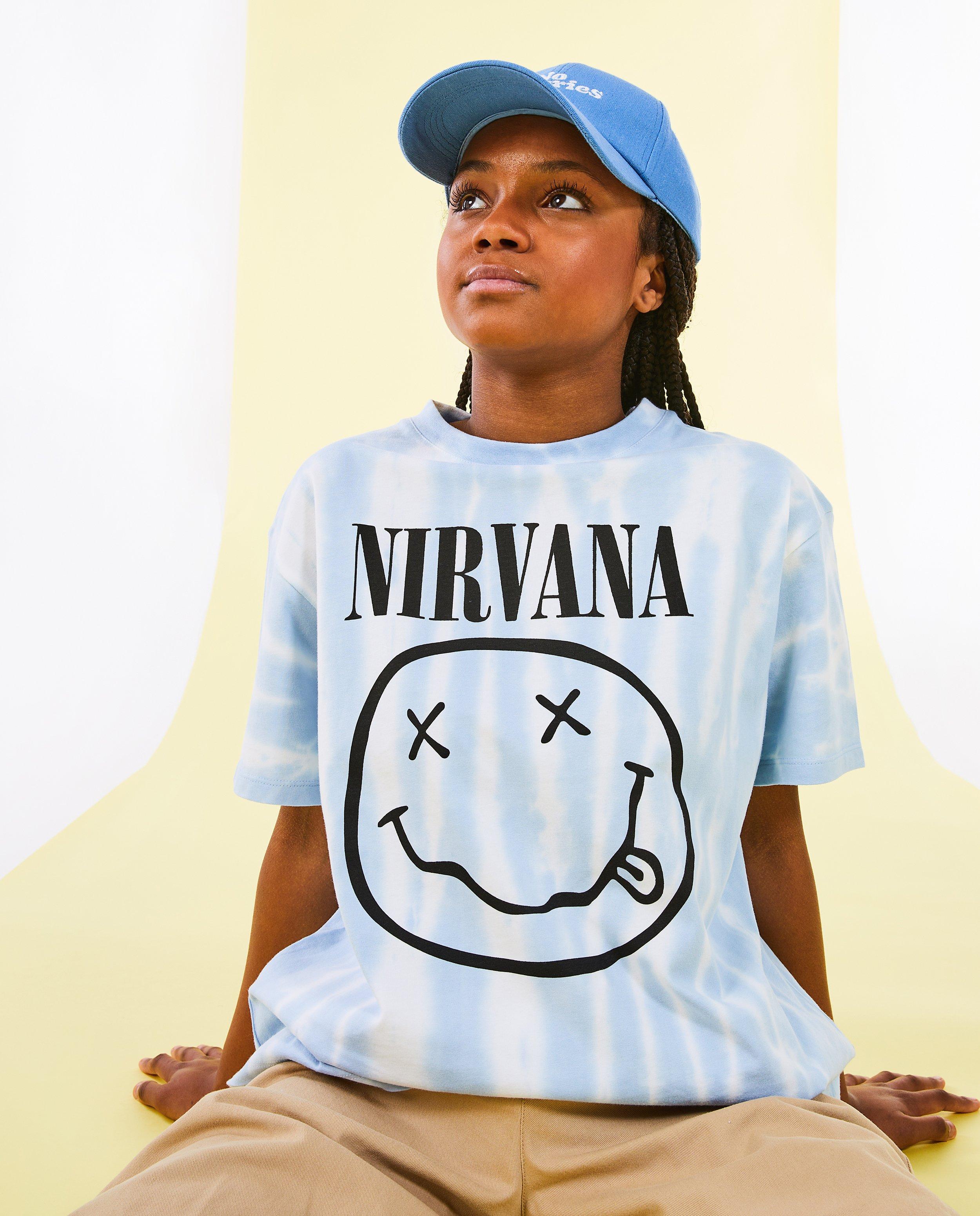 Tricou Groggy cu imprimeu Nirvana wit