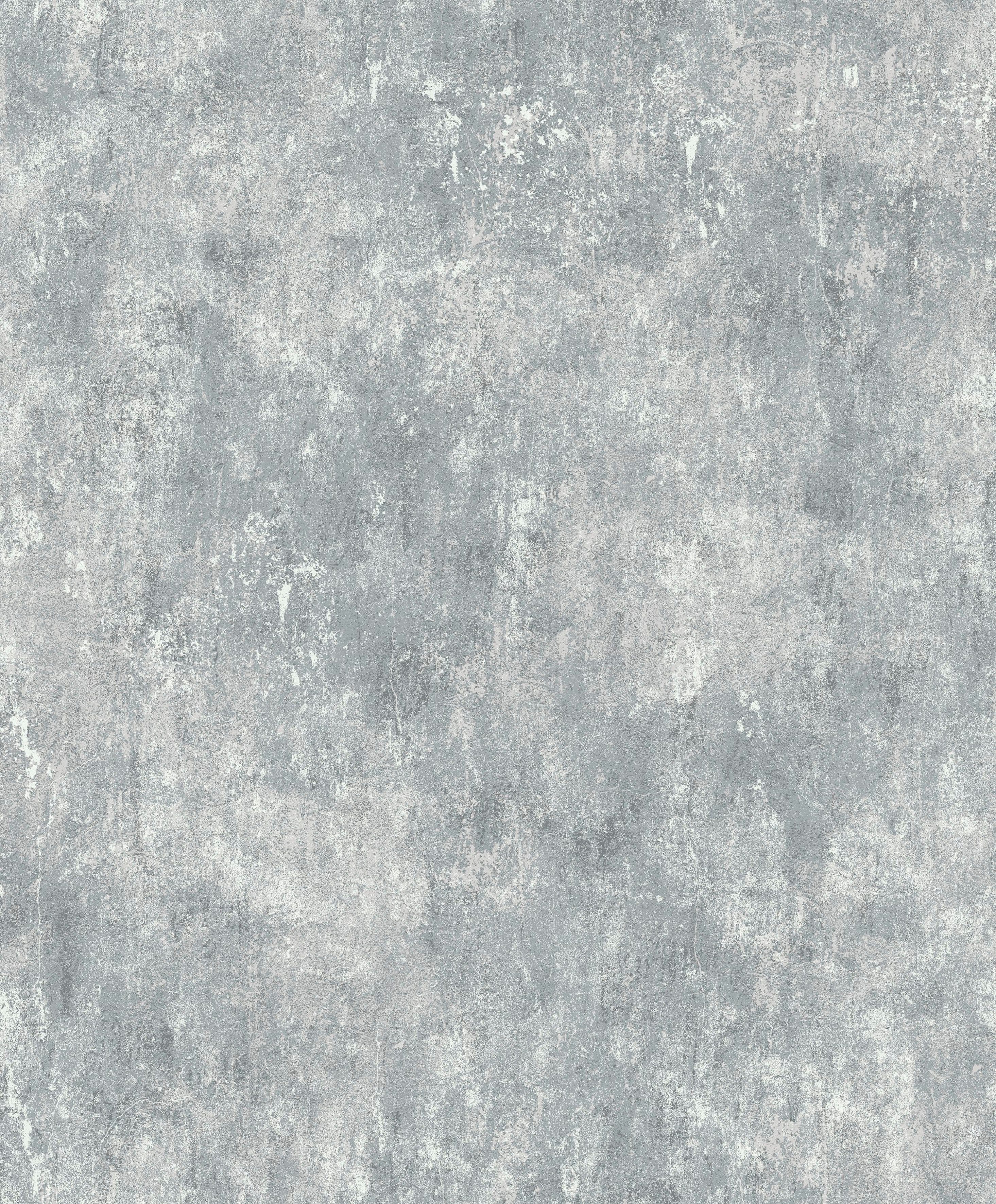 WOW Vliestapete Beton Uni, Steinoptik, (1 St), Silber/Grau - 10m x 52cm