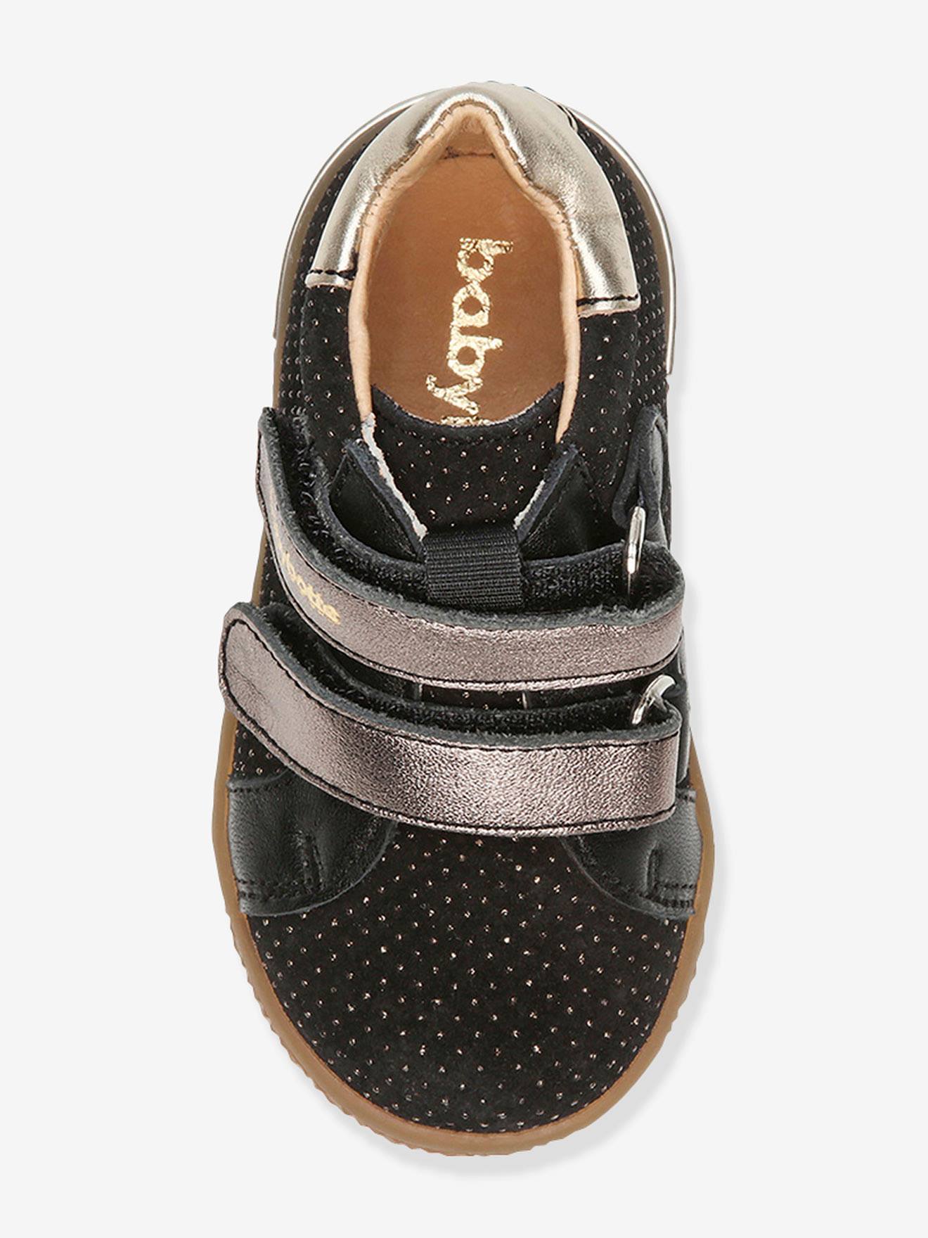 Bottillons sneakers cuir bébé fille Azaliss Babybotte® noir