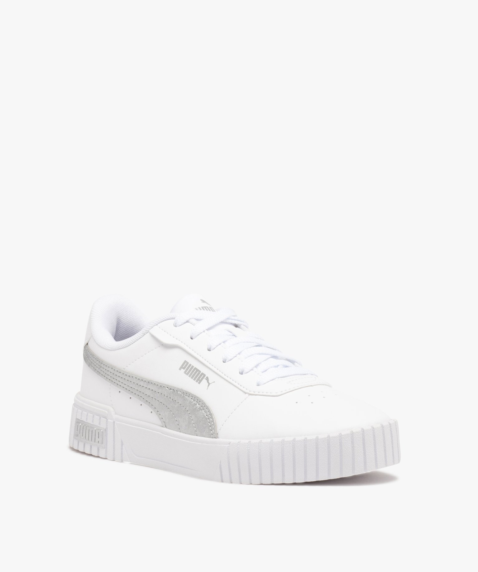 Baskets femme à bande métallisée - Puma blanc | GEMO