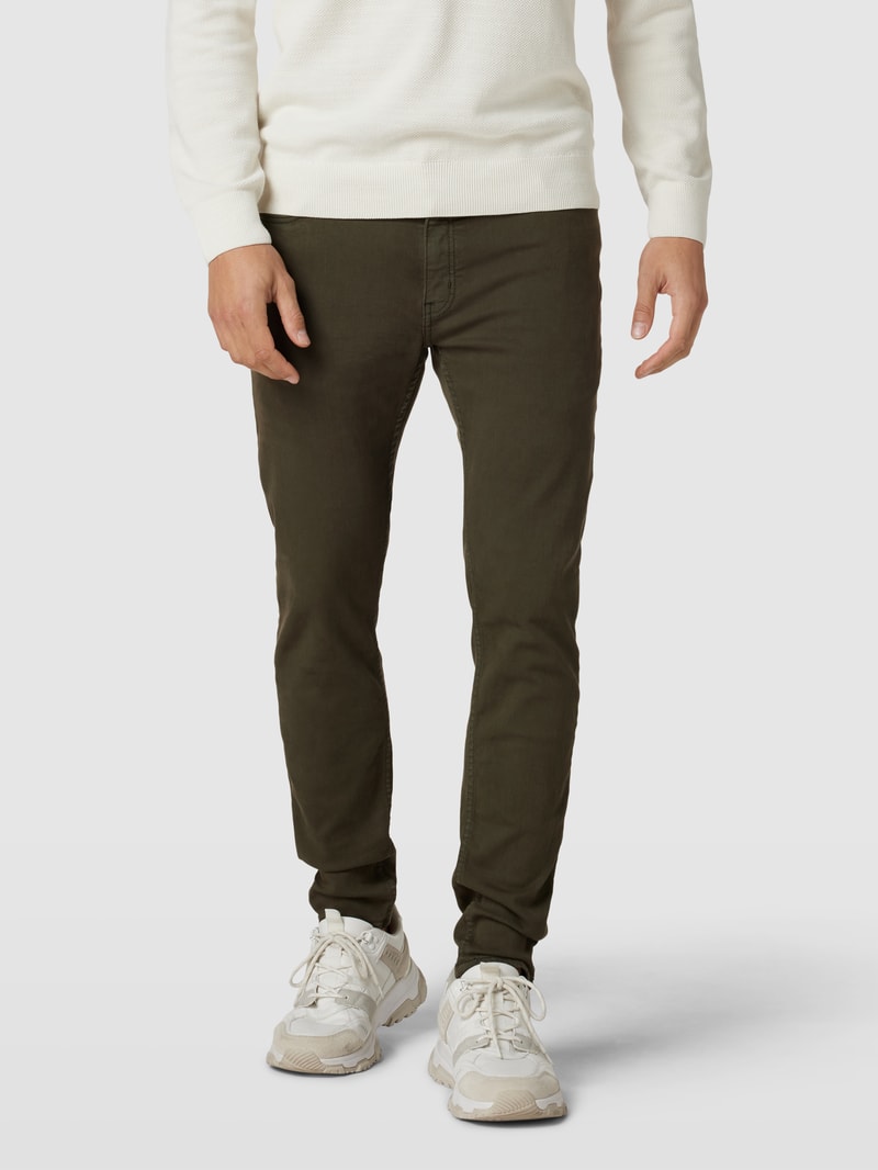 Skinny Fit Jeans mit Modell 'billy' in camel