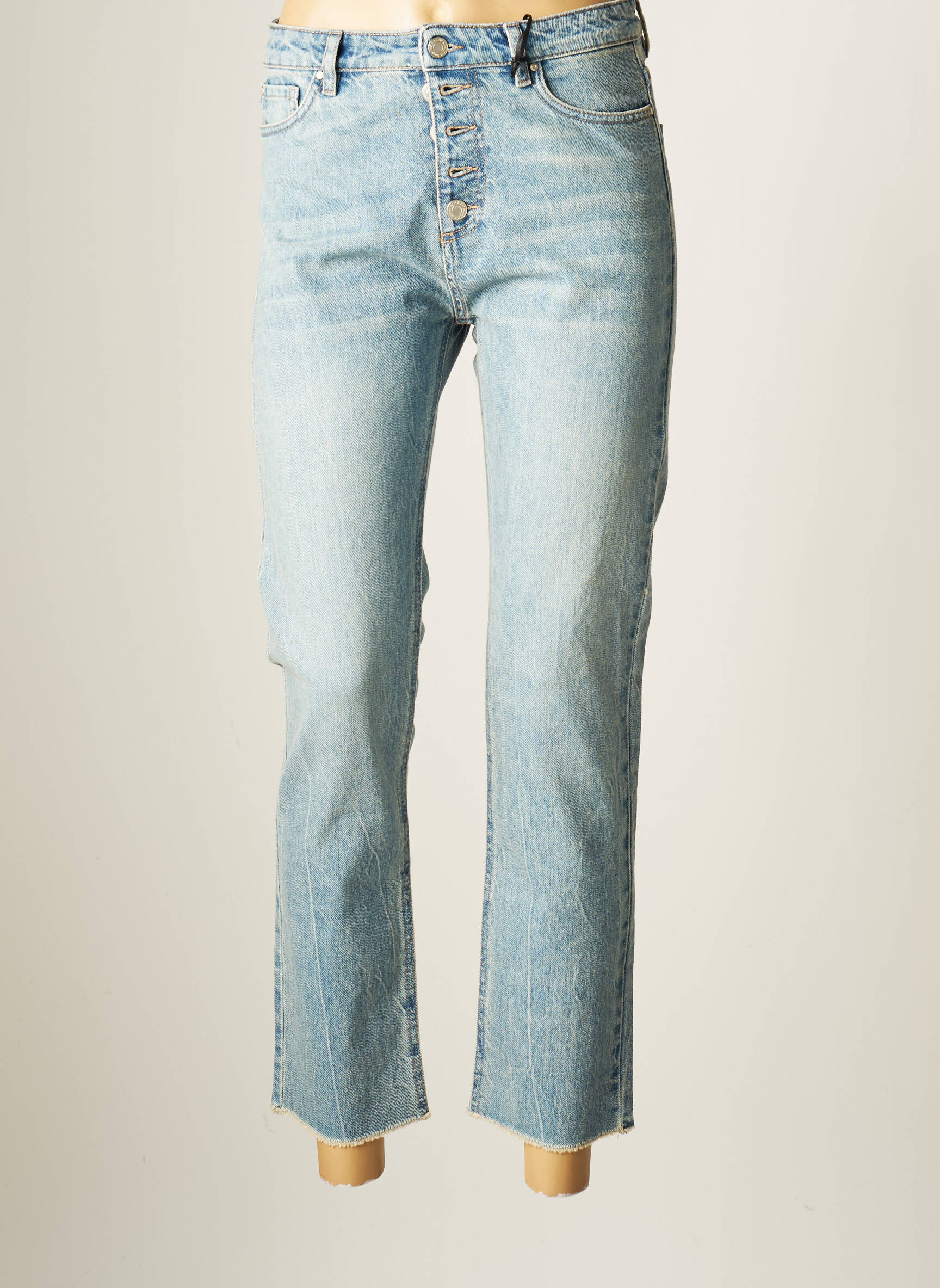Ikks Jeans Coupe Droite Femme couleur bleu