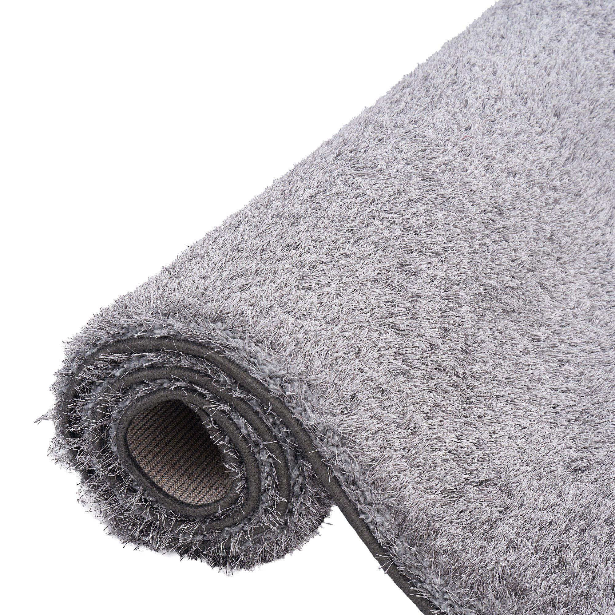 Hochflor-Teppich Hochflor Shaggy Teppich Luxus Feeling Mix, Snapstyle, Rechteckig, Höhe: 48 mm