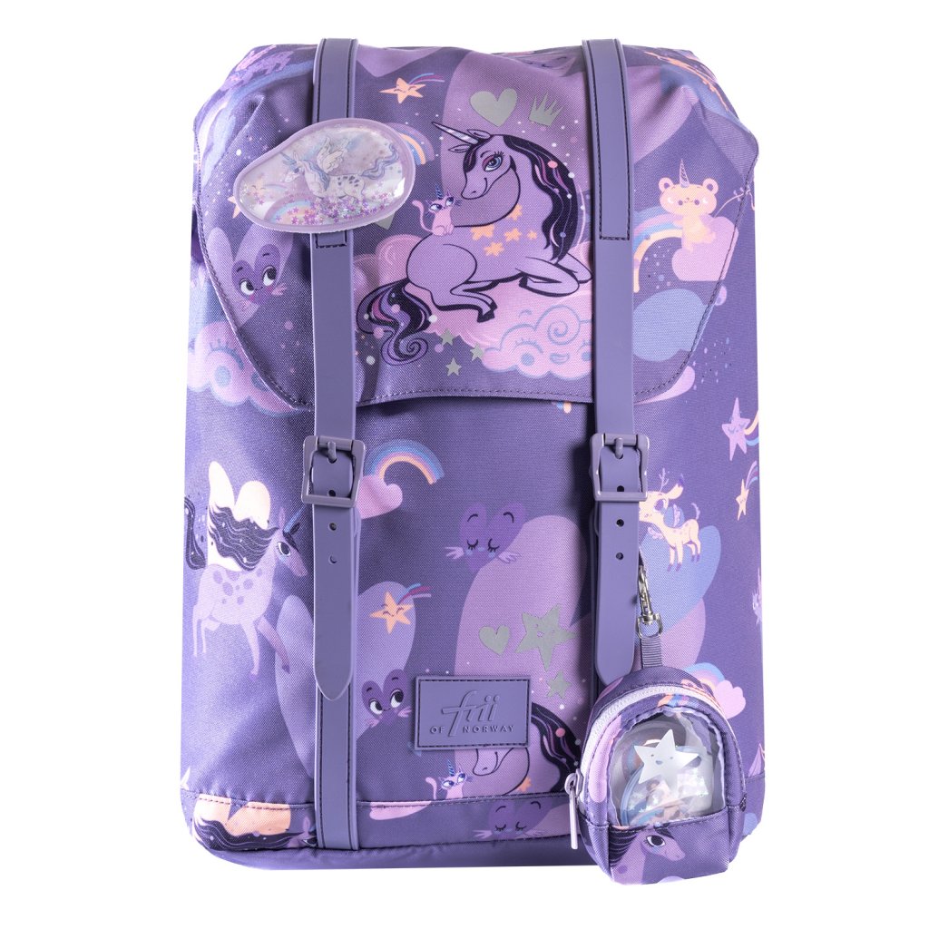 Frii of Norway Ergonomischer Schulrucksack 22L Unicorn Purple