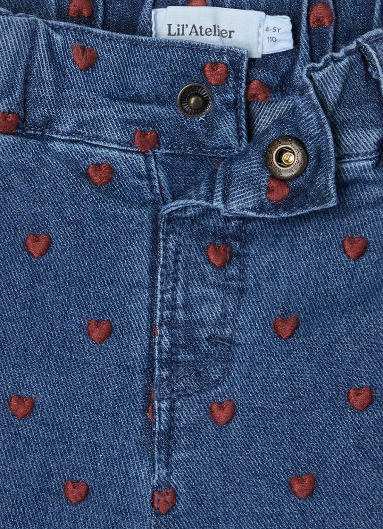 Blugi cu croi larg brodați Lil' Atelier