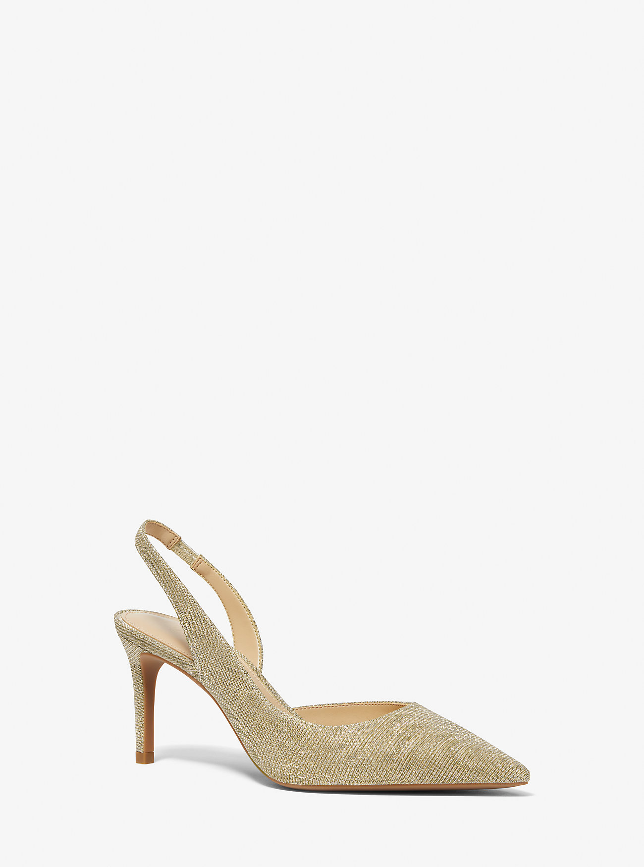 Alina Flex Glitter Chain Mesh Slingback Pump - PALE GOLD