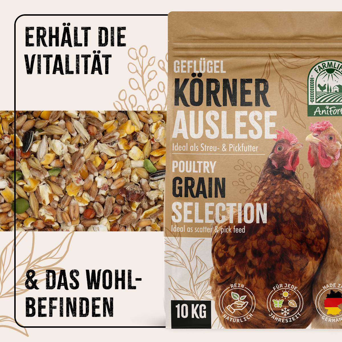 Aniforte Futter & Heu Aniforte Farmlife Geflügel Körner Auslese 10 kg