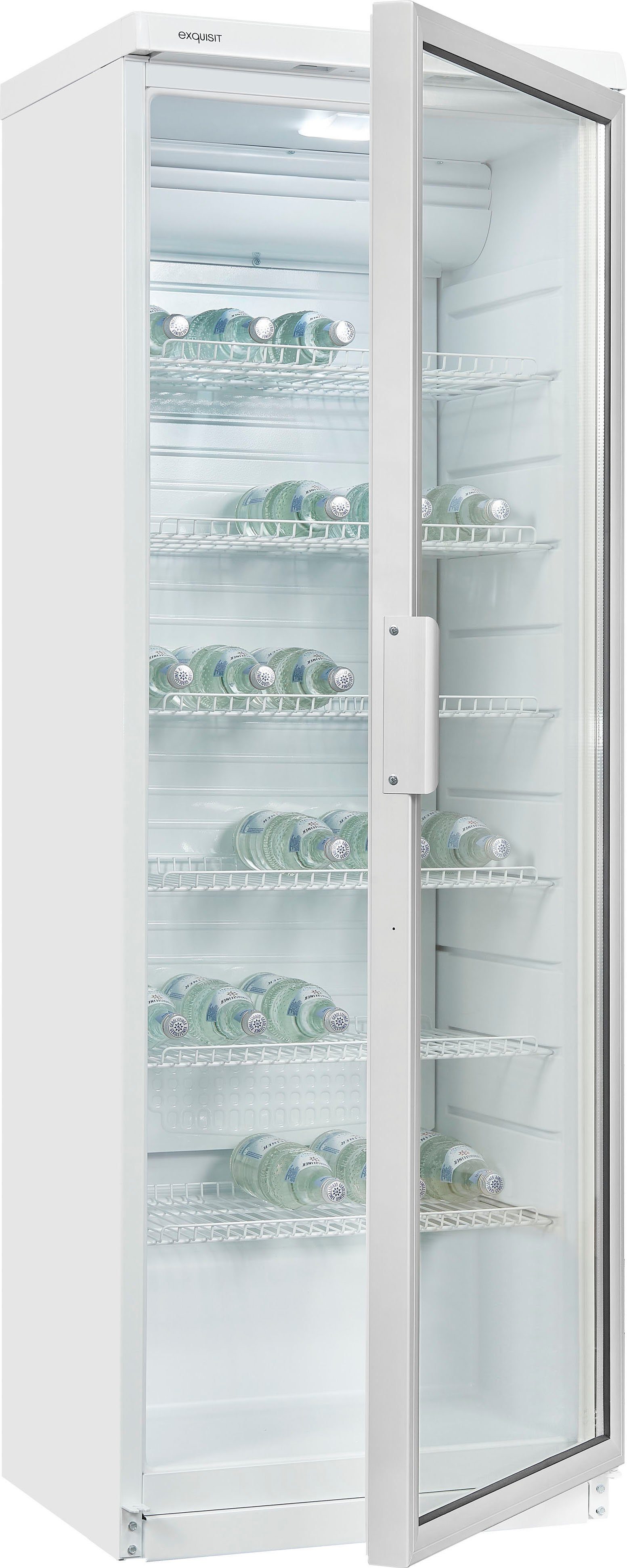 exquisit Getränkekühlschrank GKS350-1-GT-280D weiss, 173 cm hoch, 60 cm breit