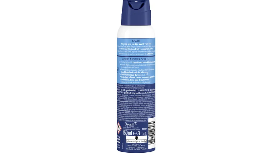 FA Deospray Sport 150ml 150 ml