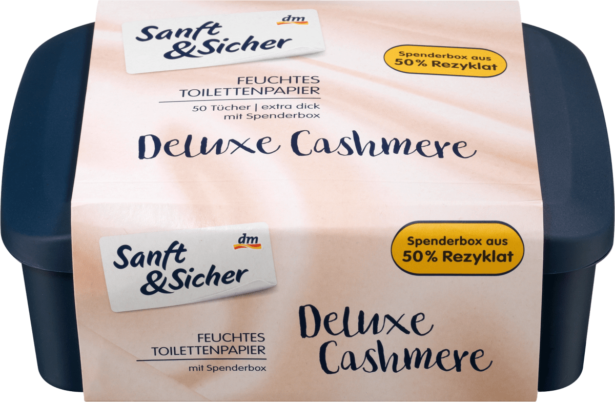 Feuchtes Toilettenpapier Deluxe Cashmere Kunststoffbox, 50 St