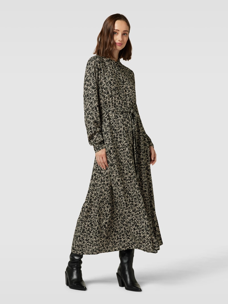 Maxikleid mit Allover-Muster in khaki