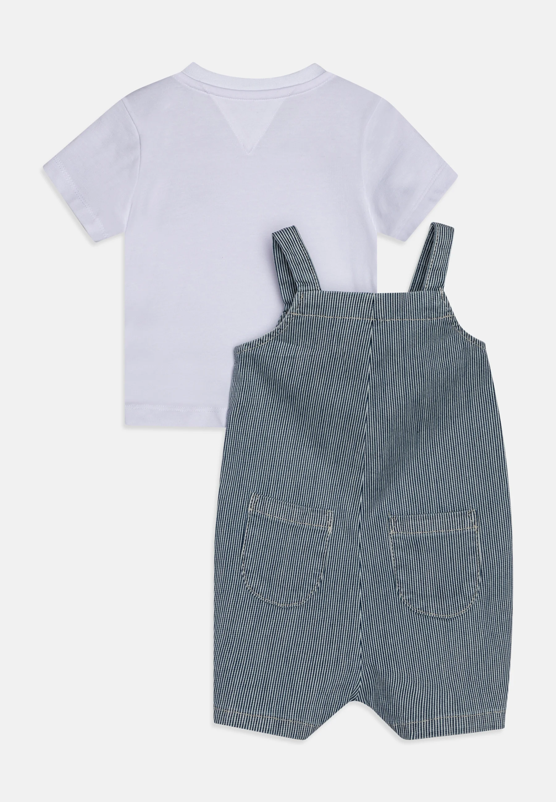 Conjunto unisex de peto a rayas para bebé Tommy Hilfiger - Peto