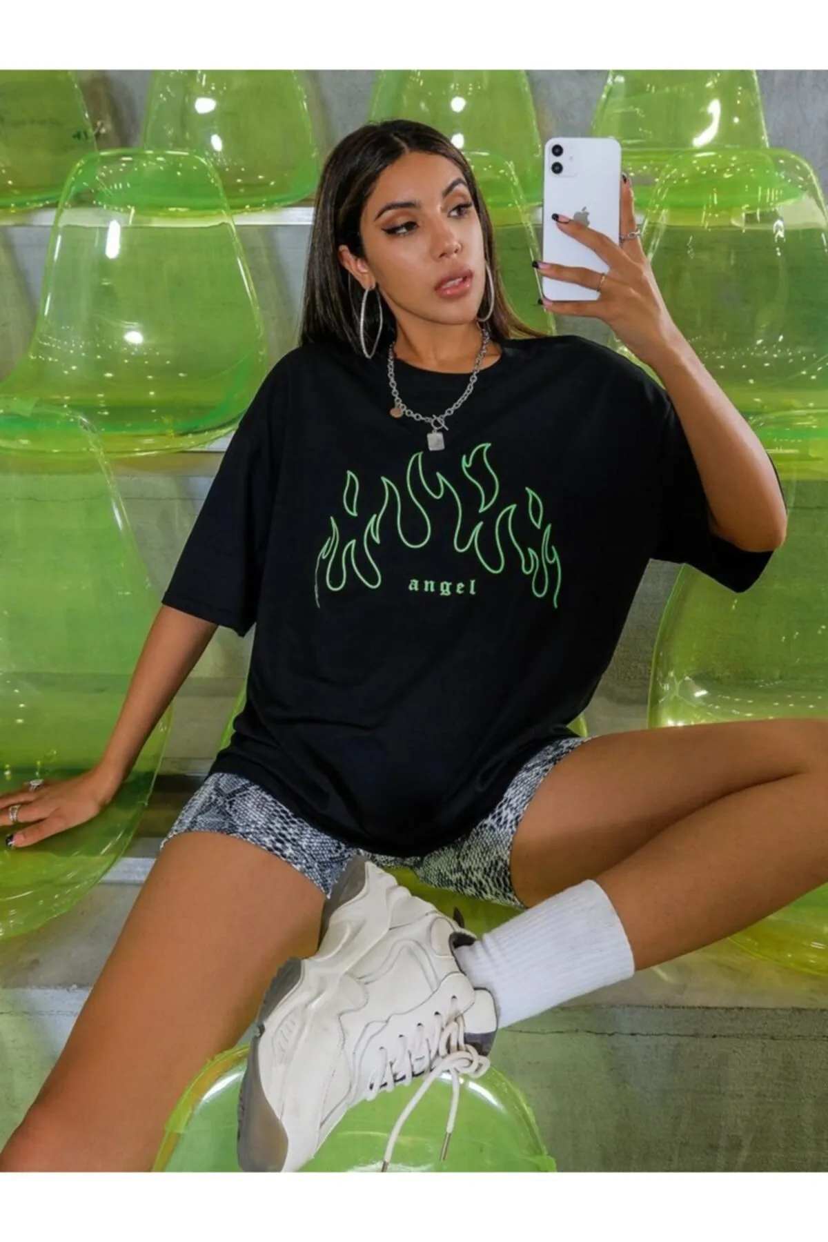 MOONBULL  T-Shirt - Schwarz - Oversized