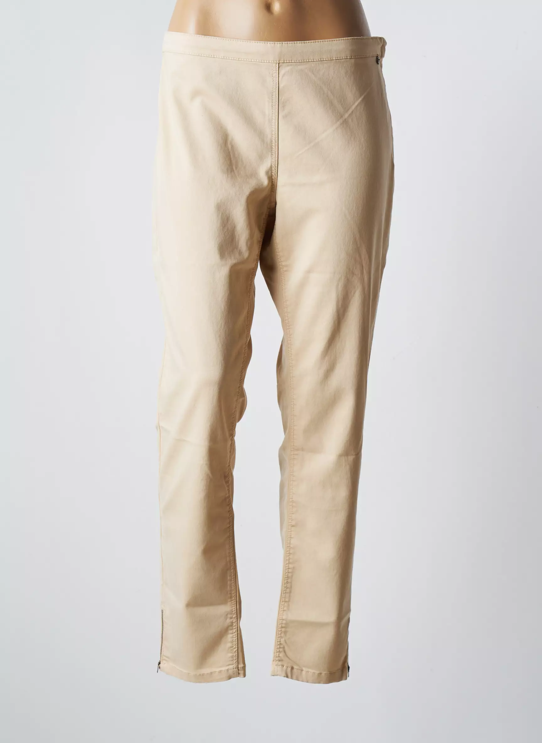 Mado Et Les Autres Pantalons Slim Femme couleur beige