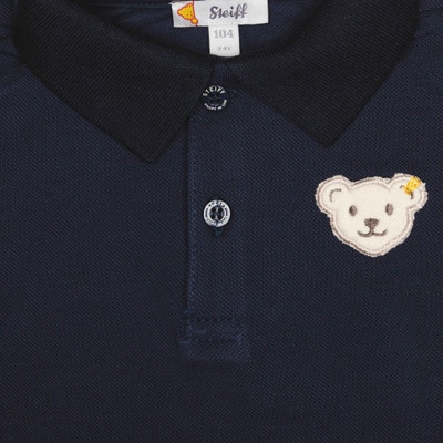 Poloshirt langarm, dunkelblau für Jungs
