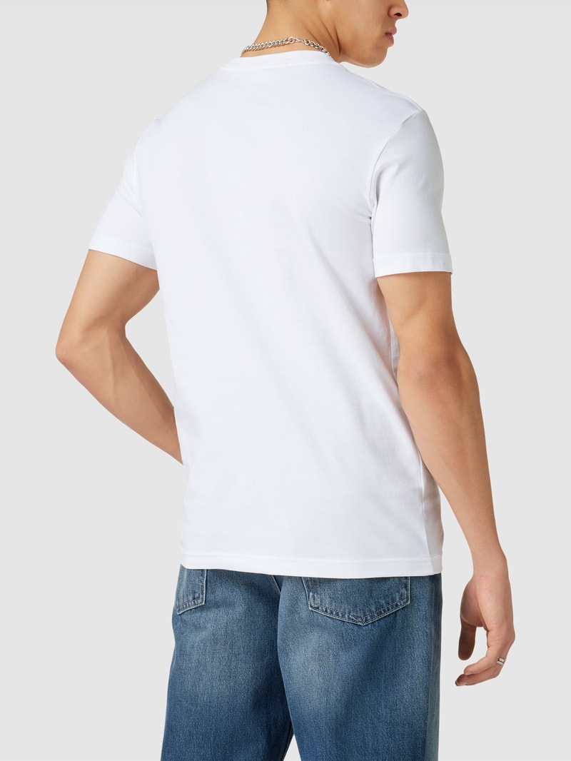 T-Shirt mit Label-Print Modell 'SPRAY' in weiss