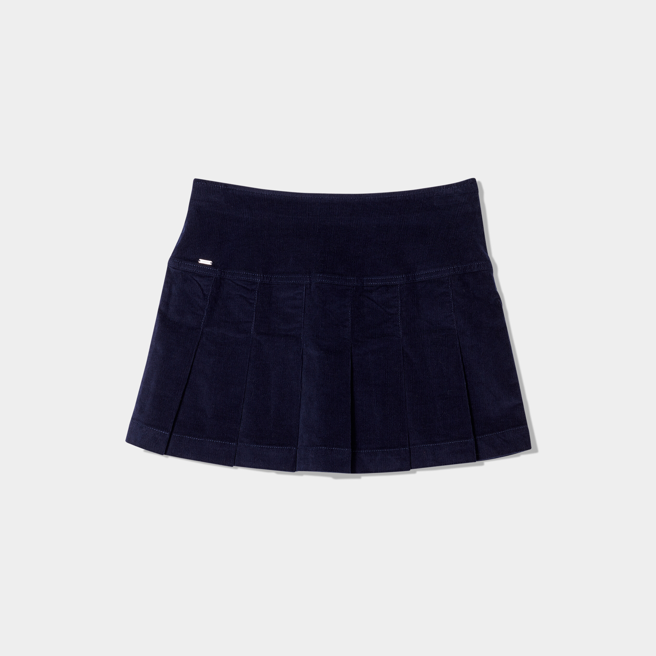 Jupe plissée velours bleu marine femme | La Halle