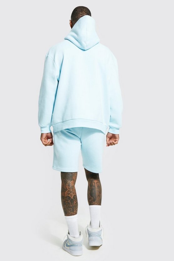 Kurzer Oversize Official Trainingsanzug mit Kapuze