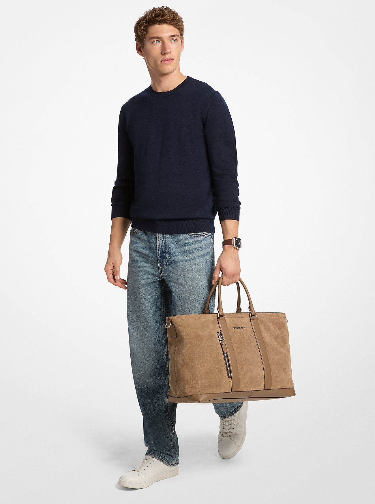 Hudson Suede Tote Bag - HUSK