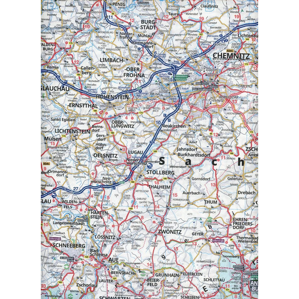 ADAC Regionalkarte Blatt 10 Dresden, Chemnitz 1:150.000 - Straßenkarte