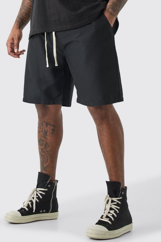 Plus lockere Shorts mit elastischem Bund