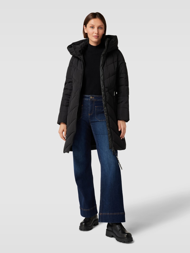 Steppjacke mit Kapuze Modell 'FORMIN' in schwarz
