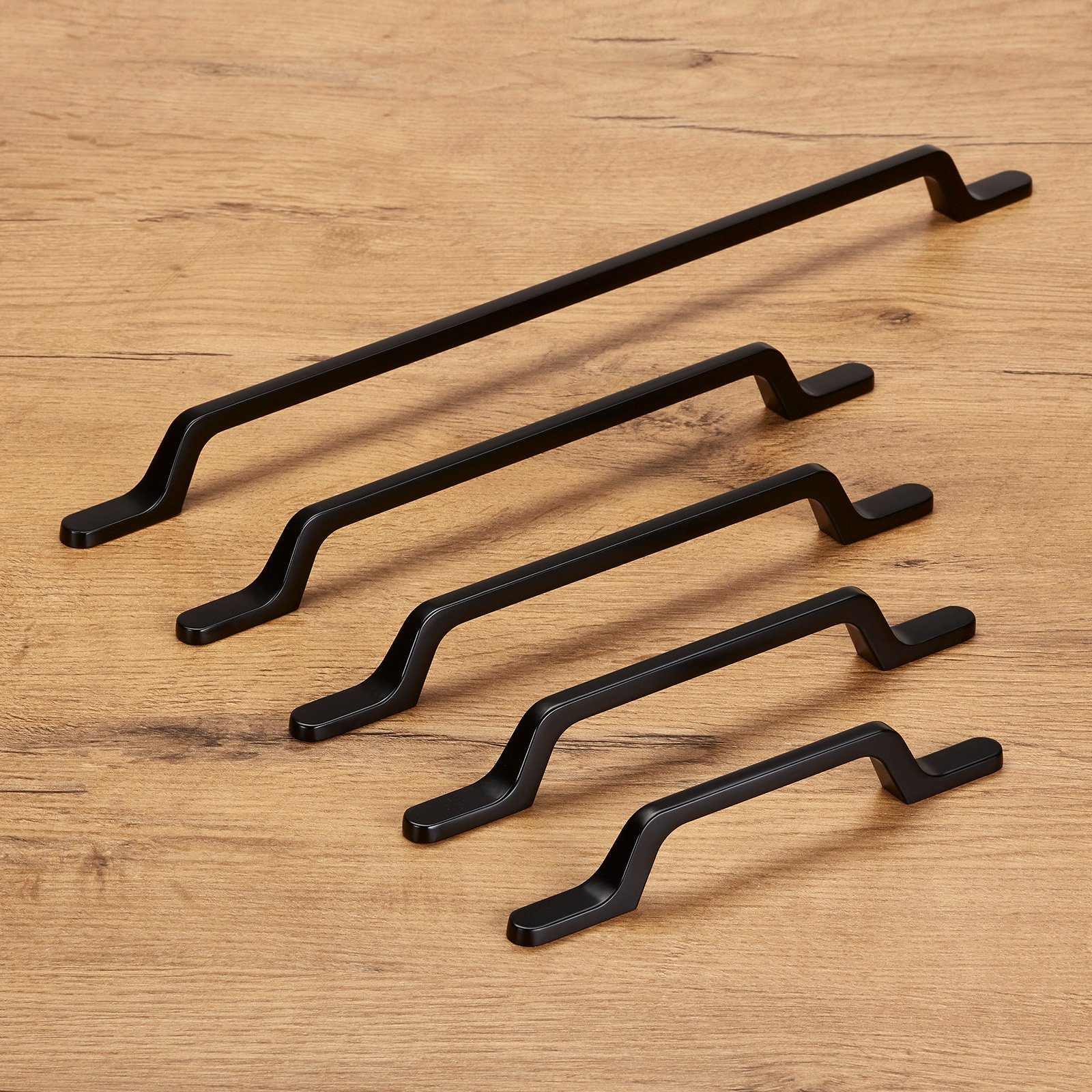 SO-TECH® Möbelgriff Bügelgriff Blackline IV schwarz matt - incl. Schrauben, Griff Schubladengriff Schrankgriff - incl. Schrauben