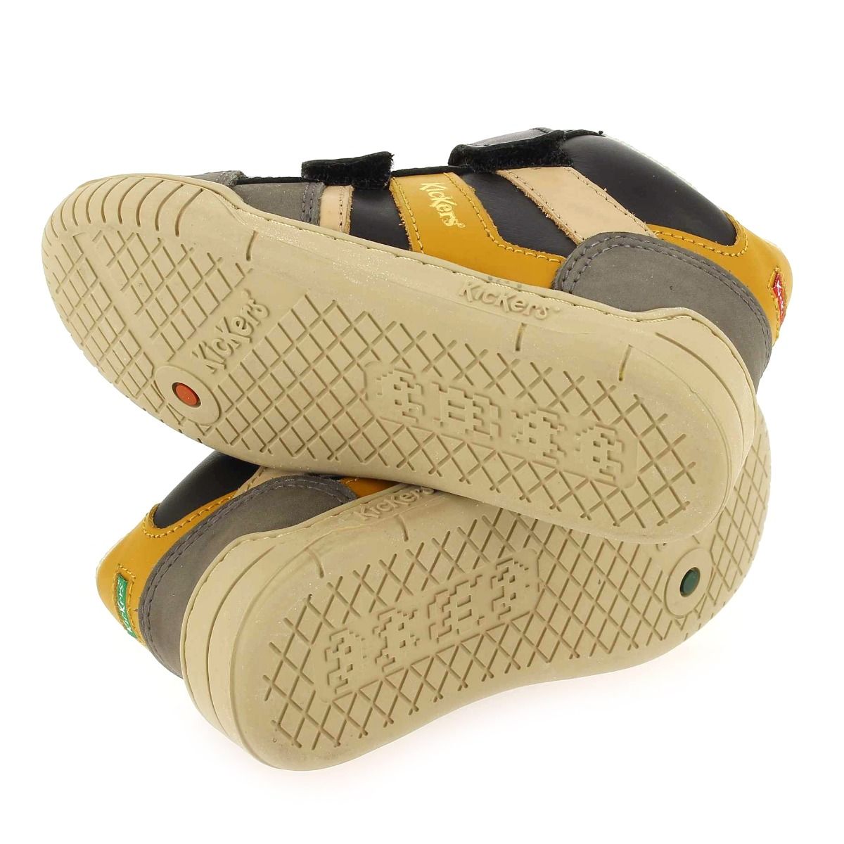 Kickers  WINCKY VEL - Gris jaune