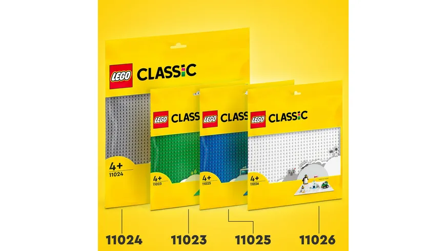 LEGO Classic 11023 Grüne Bauplatte, Grundplatte für LEGO Sets, 32x32