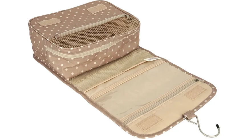 Soapland manòu Kulturtasche beige gepunktet zum Aufhängen