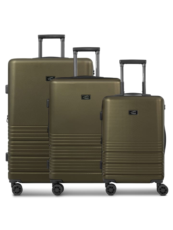 Camel Active Hanoi 4 Rollen Kofferset 3-teilig mit Dehnfalte in khaki günstig kaufen onesize