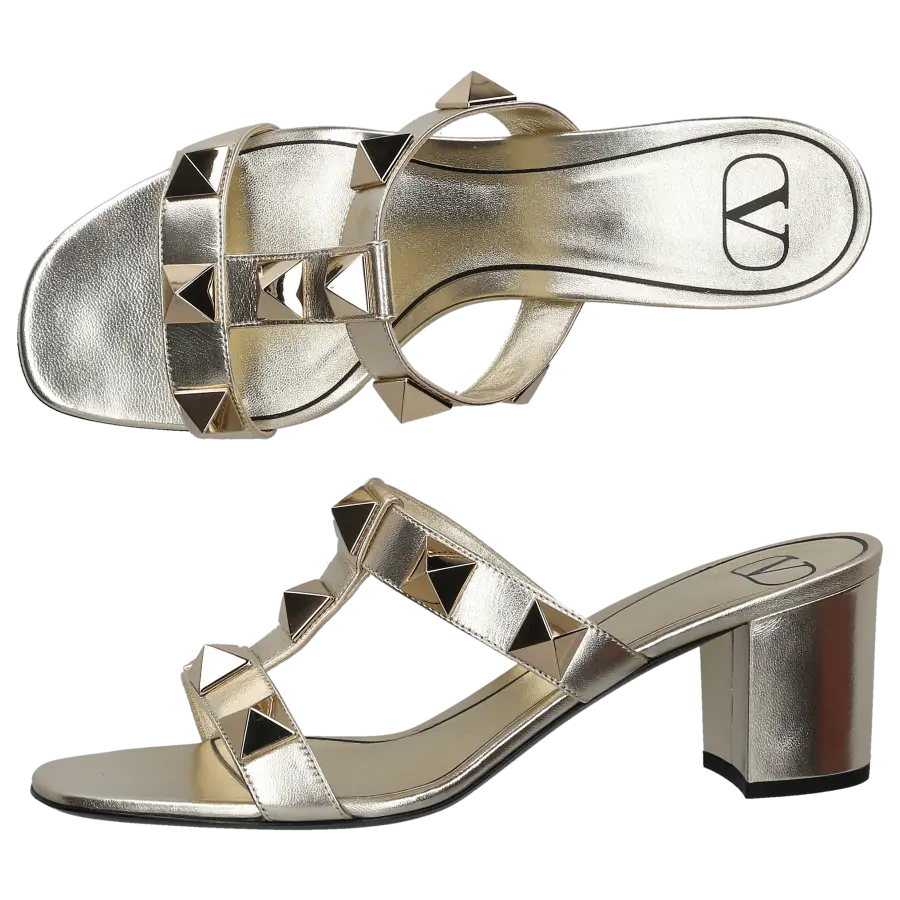 Valentino Garavani - Sandalen ROMAN STUD Kalbsleder - gold