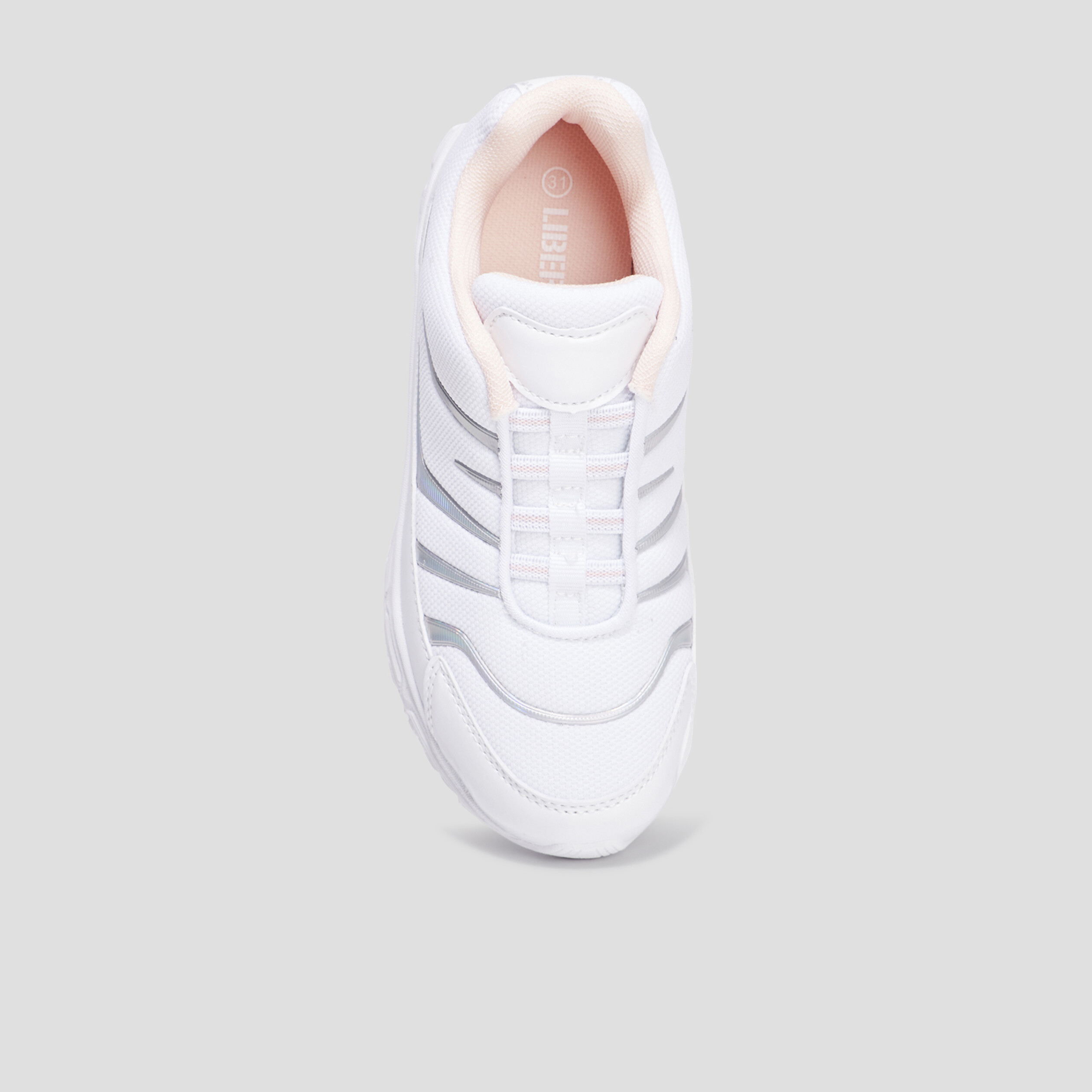 Baskets running Liberto blanc fille | La Halle