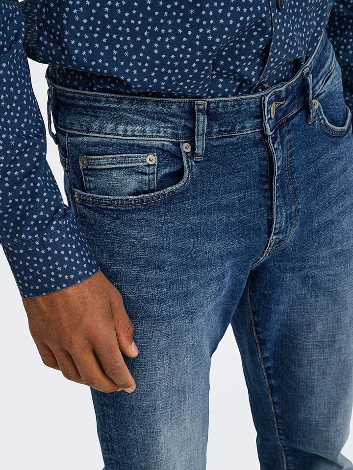 ONLY & SONS Jeans - Slim fit - in Blau günstig kaufen