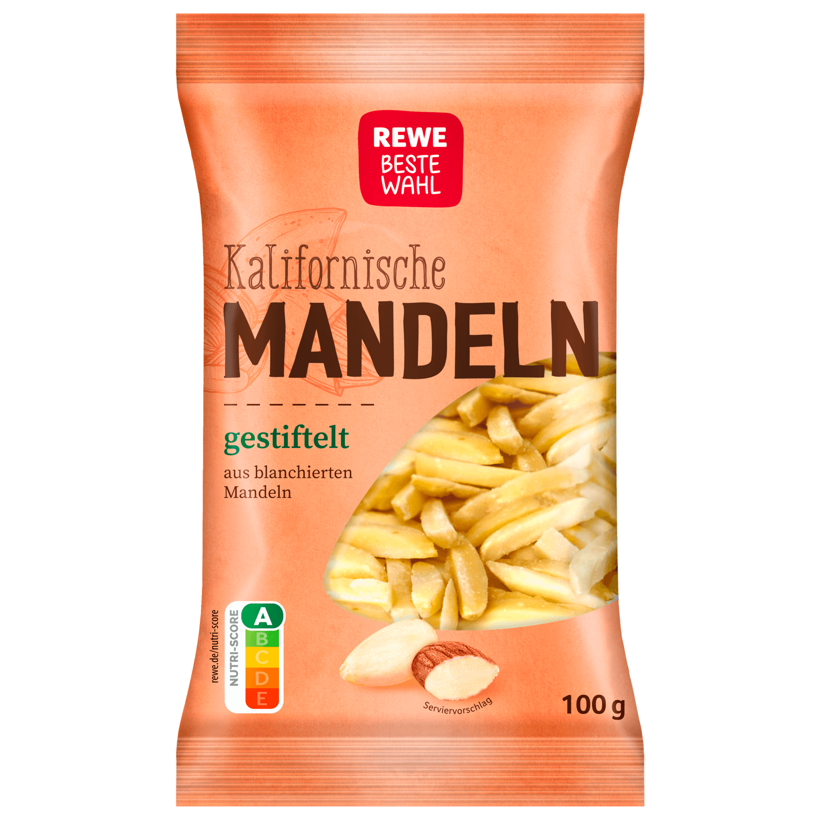 REWE Beste Wahl Mandeln gestiftelt 100g