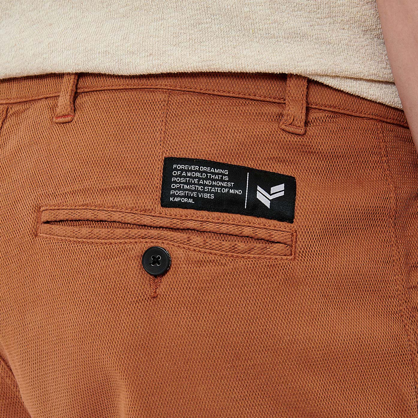 CLEM   Pantalon tapered marron homme