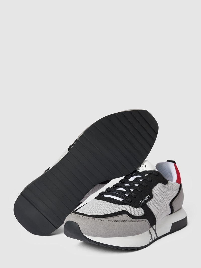 Sneaker mit Label-Details Modell 'ENGLISH' in hellgrau