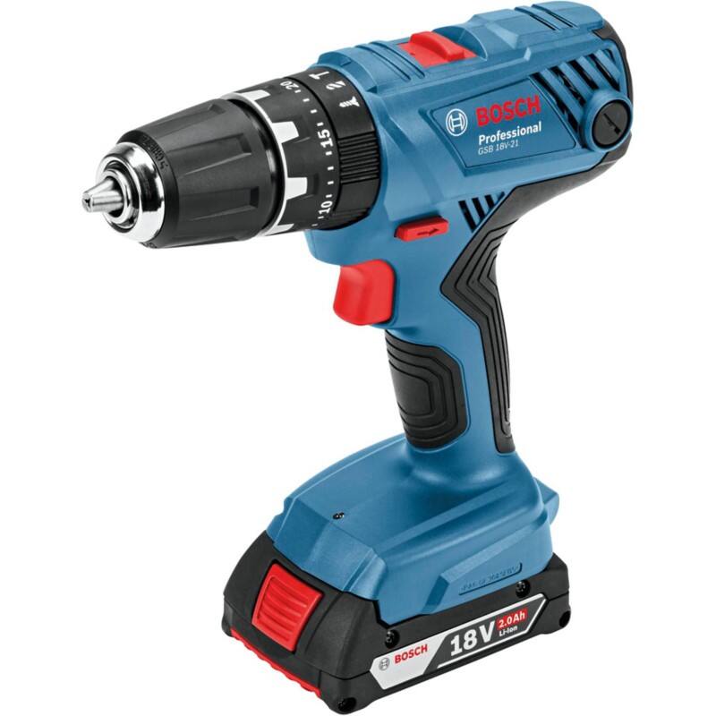 Bosch Bohrschrauber GSB 18V-21 06019H1107 Blau, Schwarz