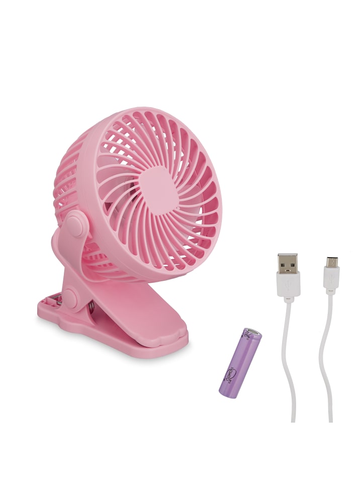 relaxdays Ventilator in Rosa - (B)13 x (H)15 x (T)7 cm günstig kaufen onesize