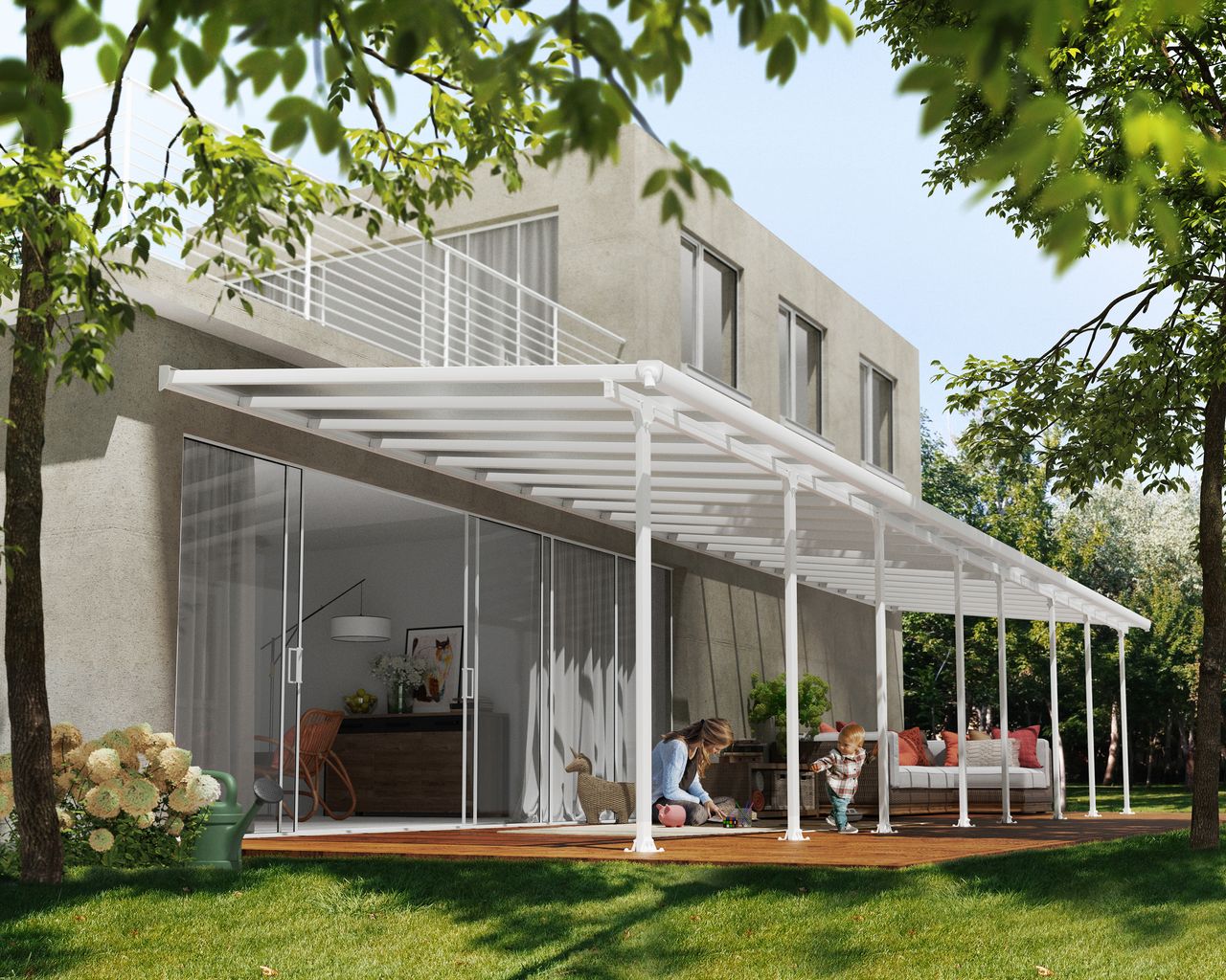 Canopia by Palram Terrassendach Feria 1092x294cm Weiss