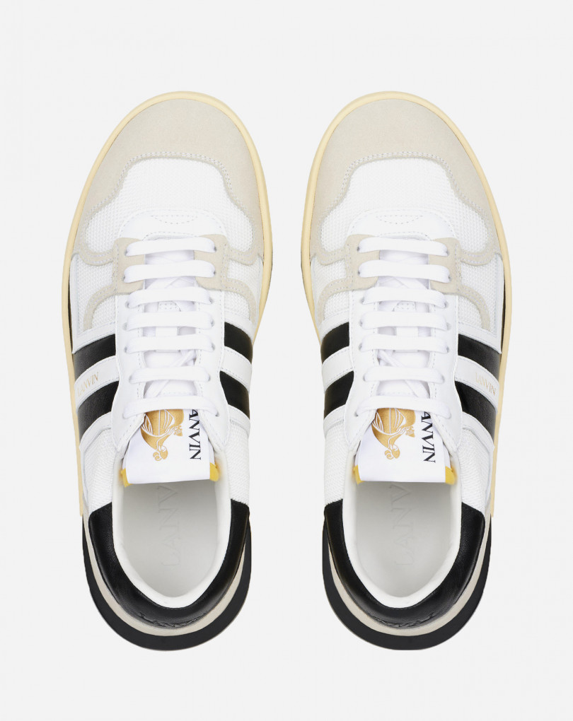 SNEAKERS BASSES CLAY EN MESH ET CUIR