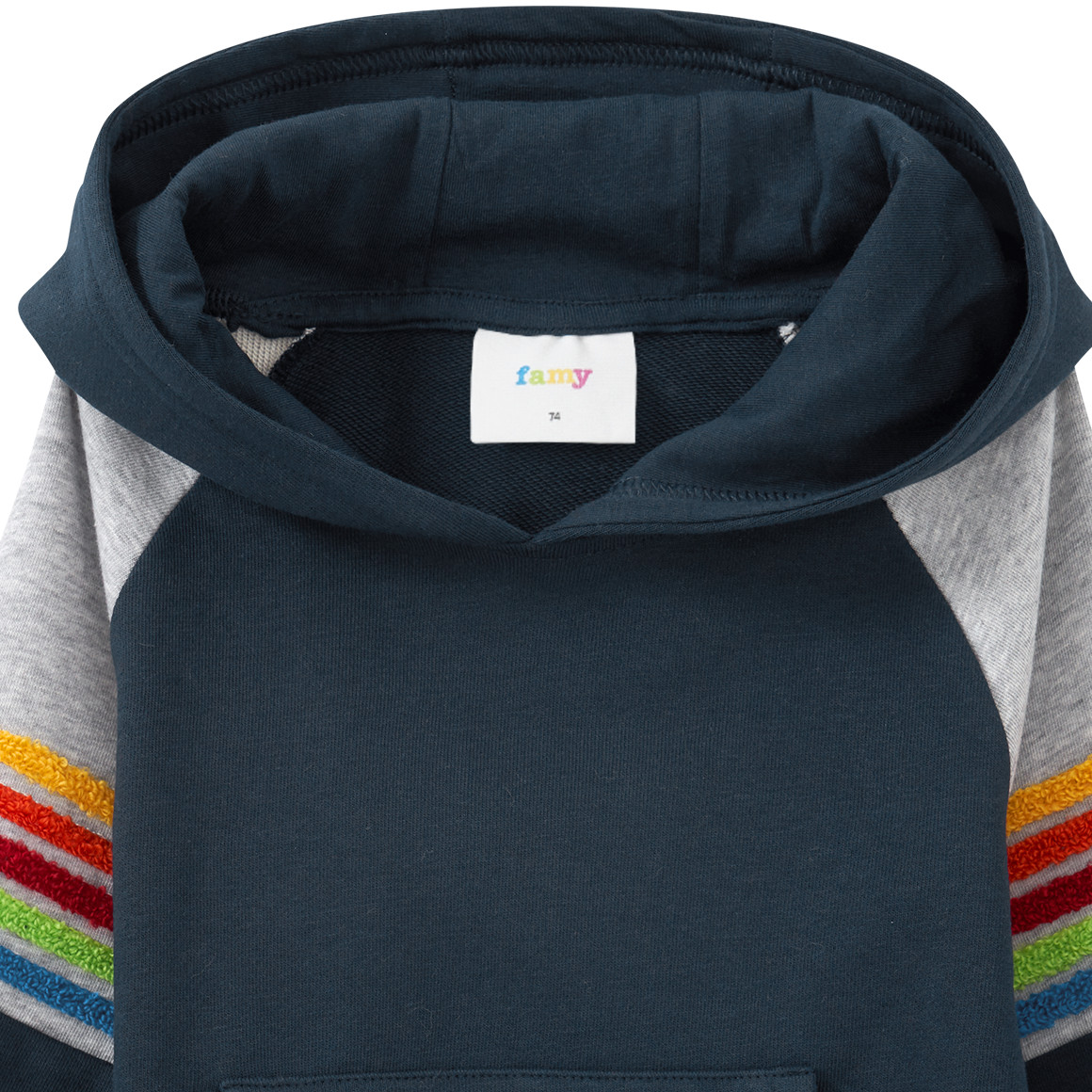 Baby Hoodie mit bunter Frottee-Applikation