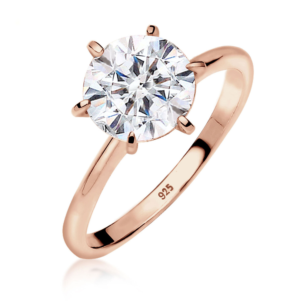Elli Elli Bague Femmes Fiançailles avec Cristaux en Argent Sterling 925 Bague