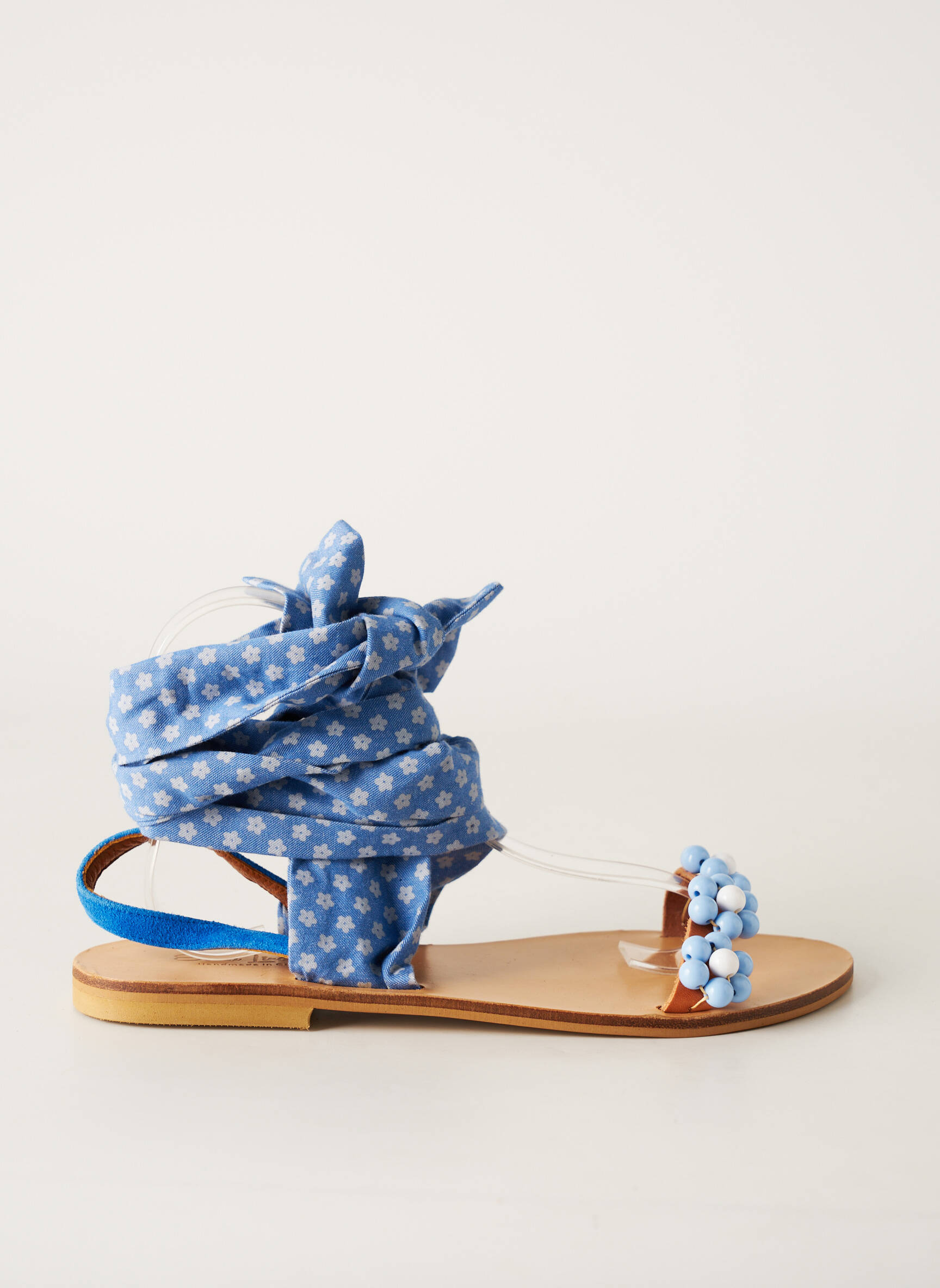 Elina Linardaki Sandales Nu Pieds Femme couleur bleu