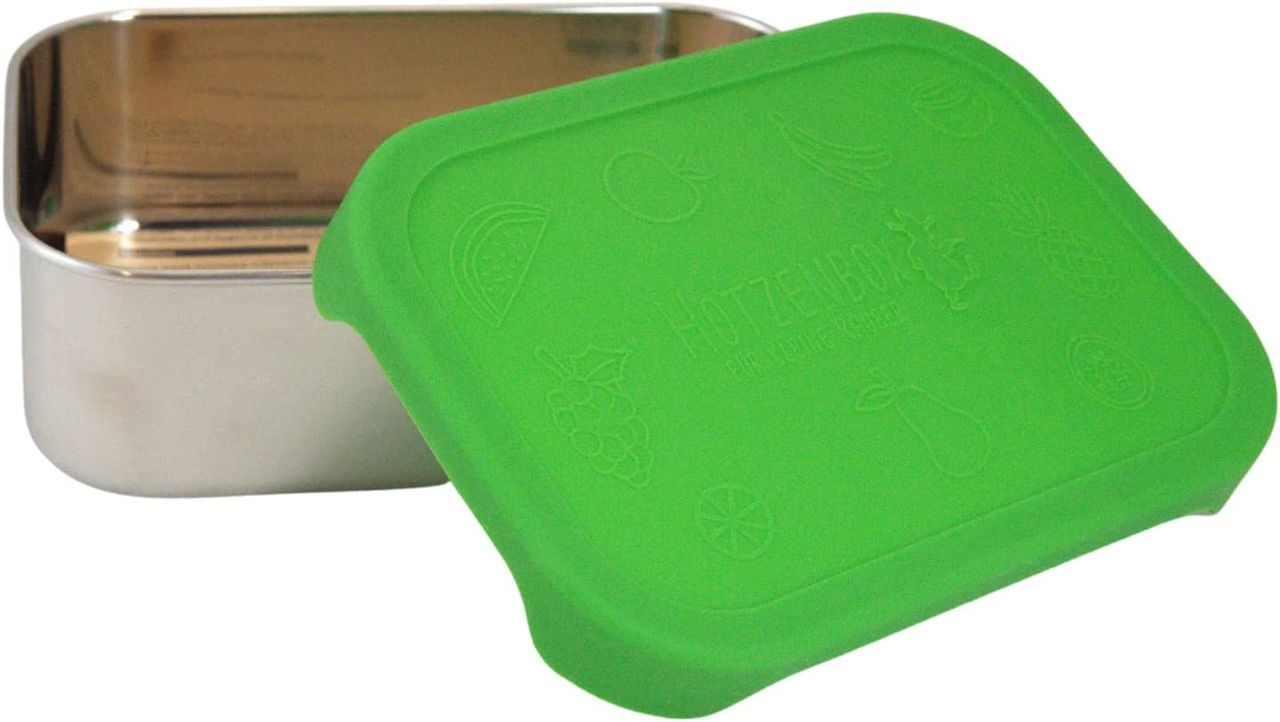 Viwanda HOTZENBOX Sleek Brotdose Edelstahl mit Silikondeckel | Premium | Mini 800ml | Auslaufsicher plastikfrei nachhaltig | Lunchbox Brotbox Vesperdose Pausenbrot Brotzeitbox Jausenbox | Schule Kindergarten